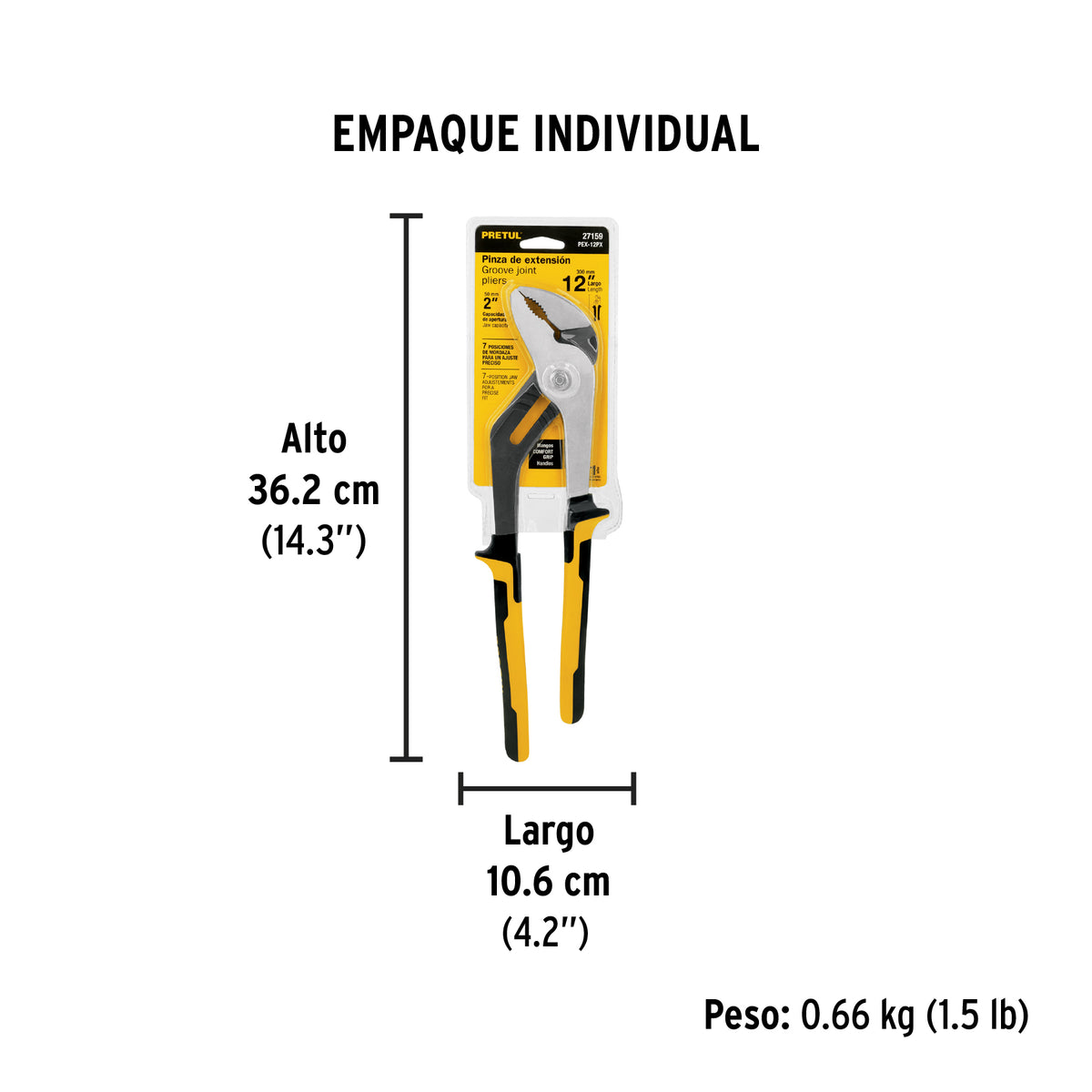 Pinza de extensión 12" mango Comfort Grip · vista 5