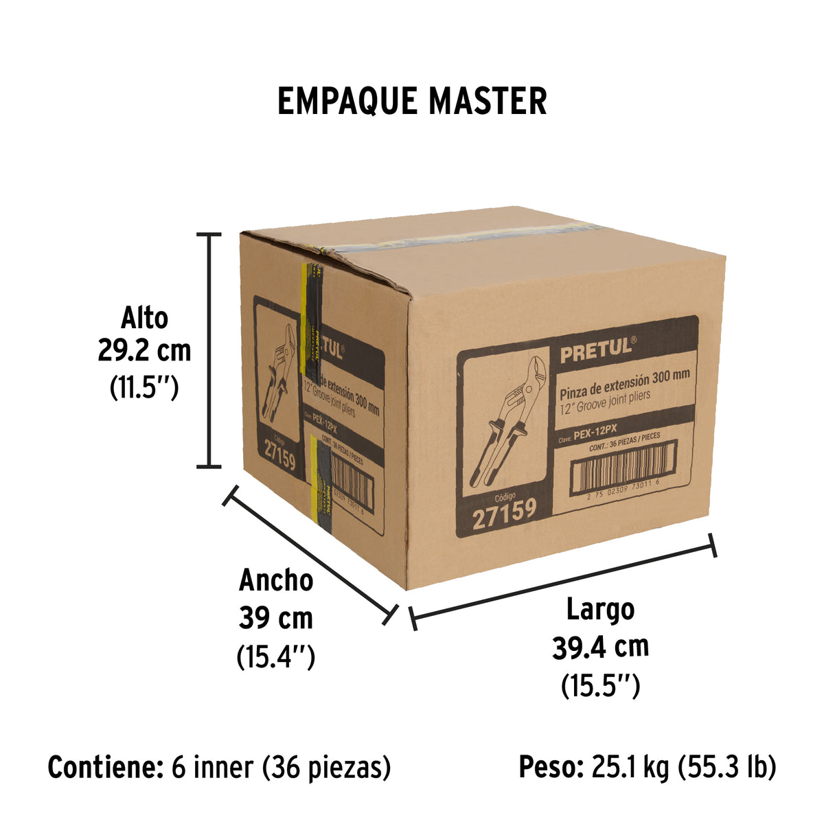 Pinza de extensión 12" mango Comfort Grip · vista 7