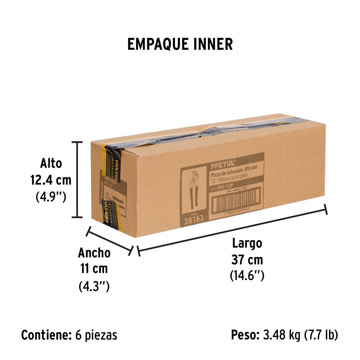 Pinza de extensión 12" mango de PVC · vista 6