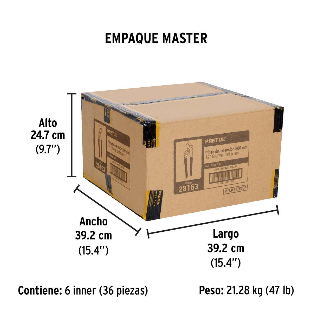 Pinza de extensión 12" mango de PVC · vista 7