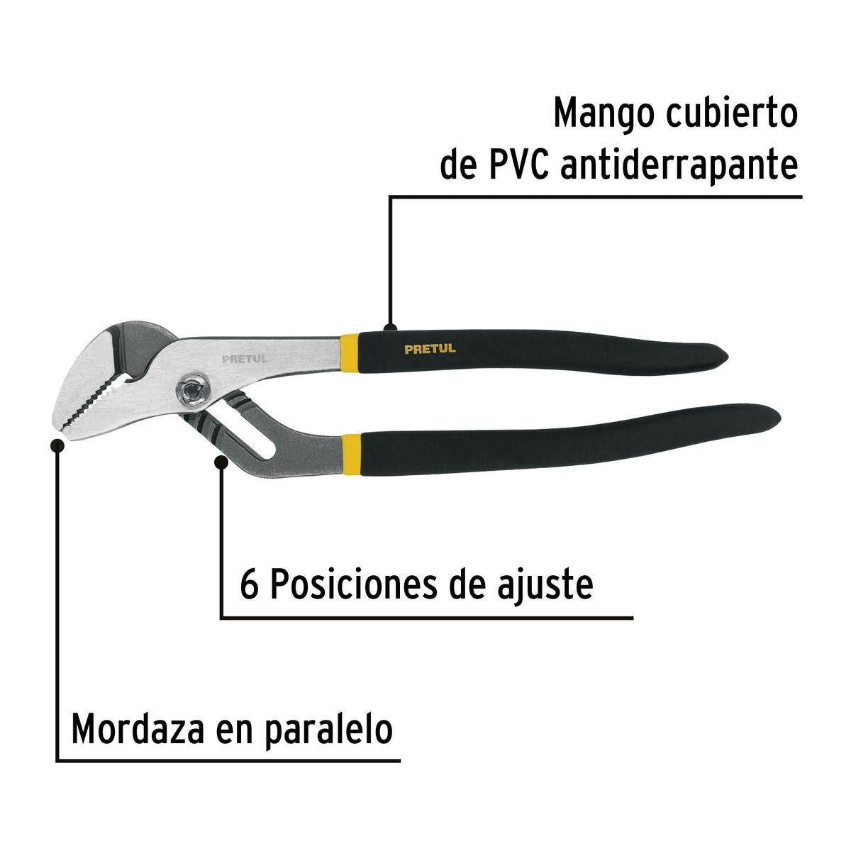 Pinza de extensión 12" mango de PVC · vista 2