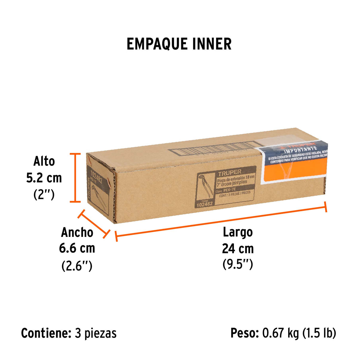 Pinza de extensión 7", mango de PVC · vista 6