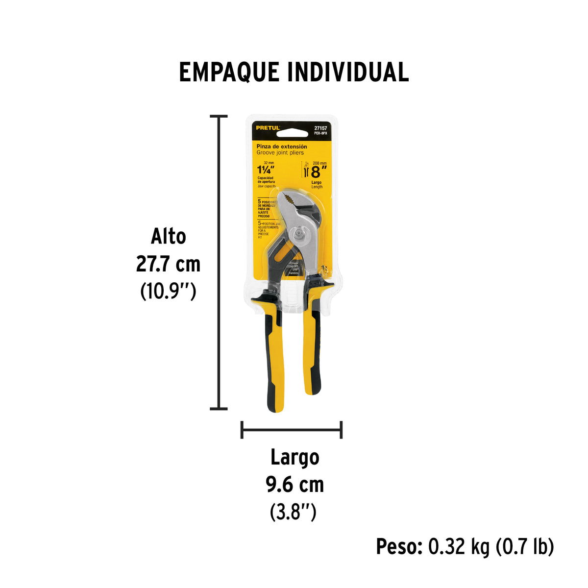 Pinza de extensión 8" mango Comfort Grip · vista 5