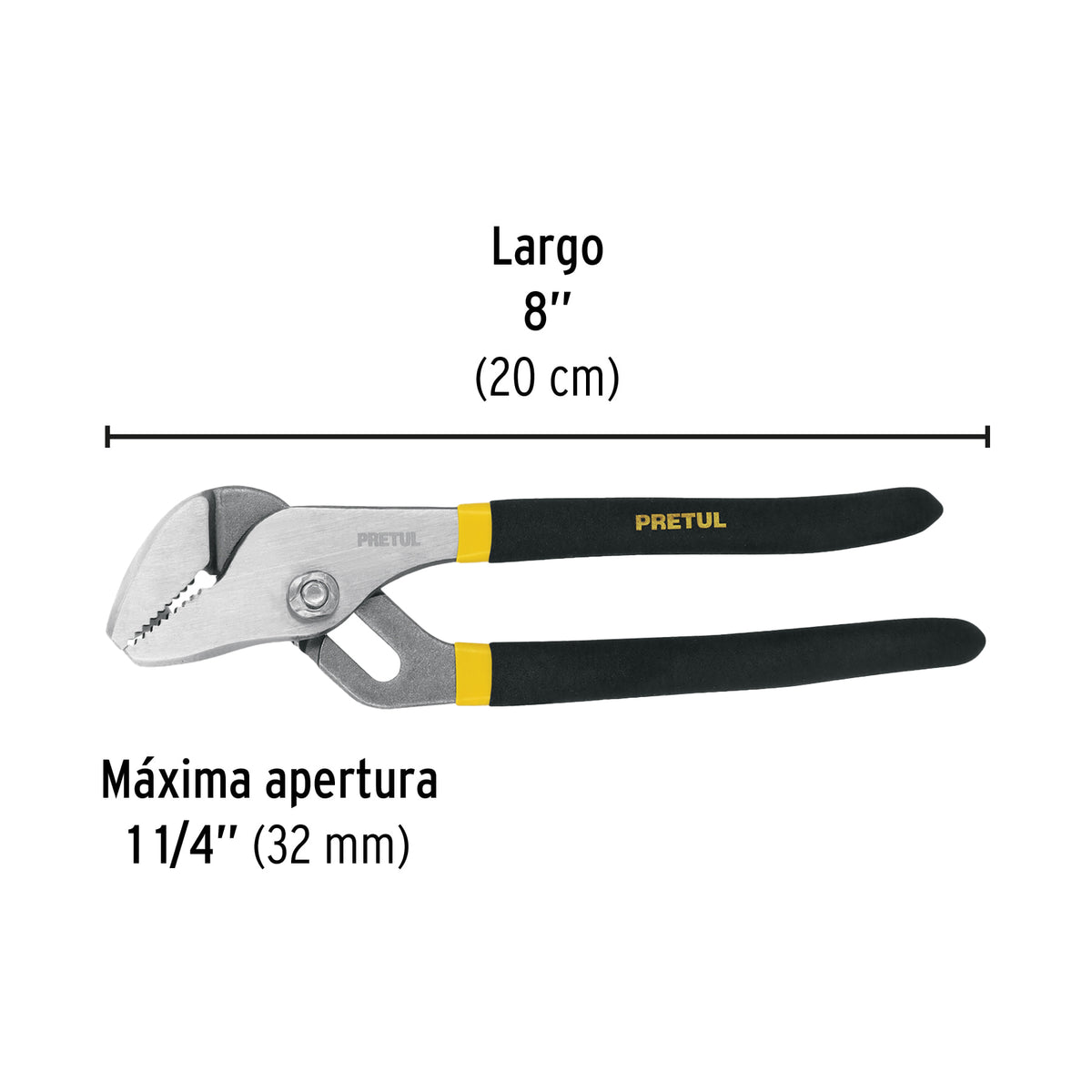 Pinza de extensión 8" mango de PVC · vista 3