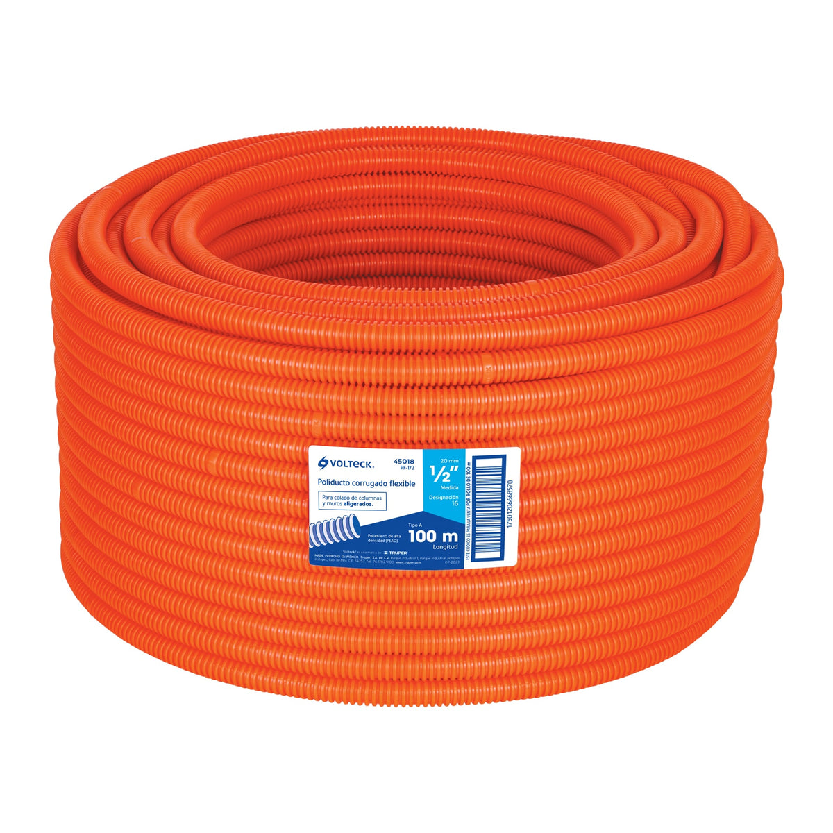 Poliducto 1/2 pulg s/guía rollo 100m