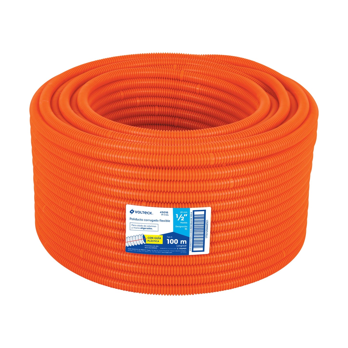 Poliducto 1/2 pulg c/guía rollo 100m
