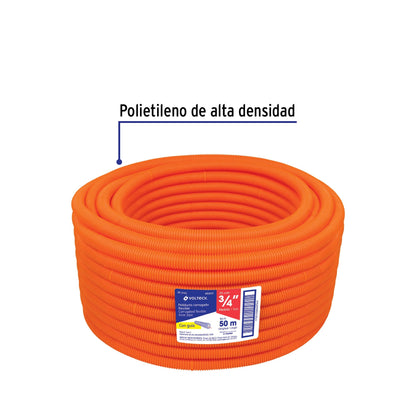Poliducto 3/4 pulg c/guía rollo 50m