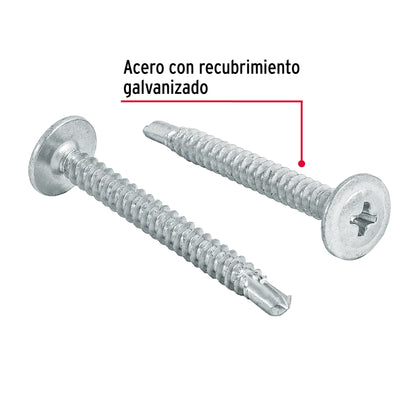 100 Tornillos K-LATH Punta Broca 8x1-1/2 pulg