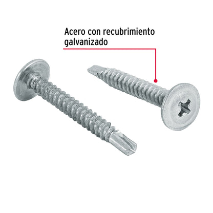 100 Tornillos K-LATH Punta Broca 8x1-1/4 pulg