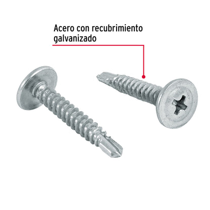 100 Tornillos K-LATH Punta Broca 8x1 pulg