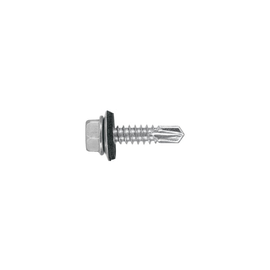 100 Tornillos Hexagonales Punta Broca 14x1 pulg