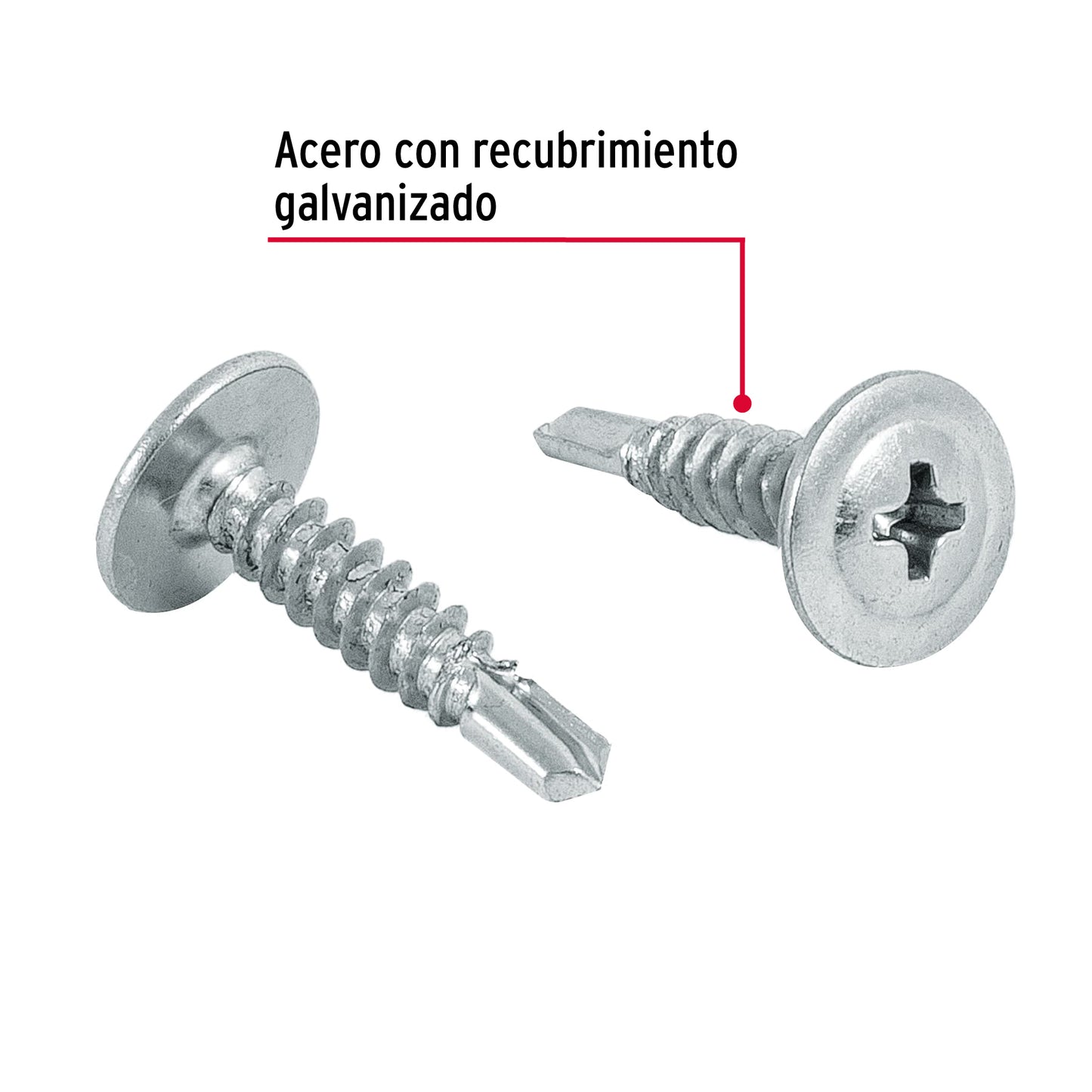 100 Tornillos K-LATH Punta Broca 8x3/4 pulg