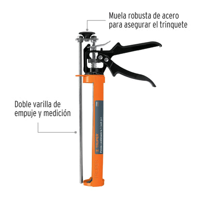 Pistola calafateadora tipo esqueleto reforzada