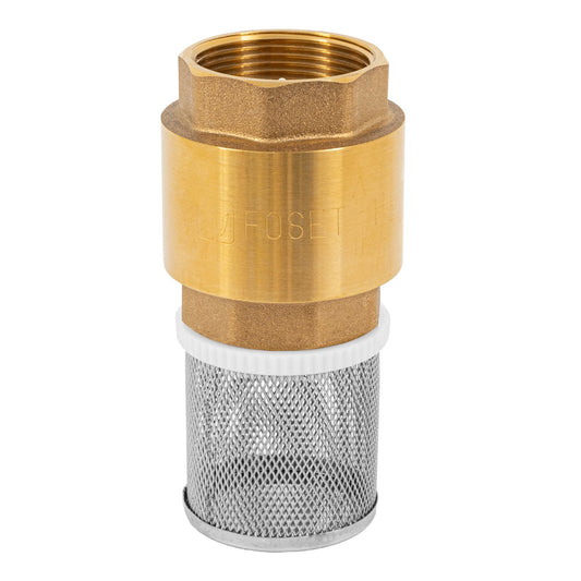 Pichancha de latón con rejilla de acero inoxidable de 1 1/2 pulgadas para bombas de agua