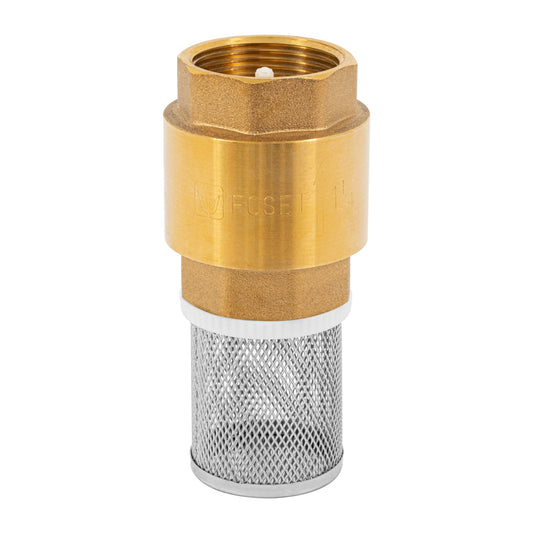 Pichancha de latón con rejilla de acero inoxidable de 1 1/4 pulgadas para bombas de agua