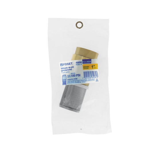 Pichancha de latón con rejilla de acero inoxidable de 1 pulgada para bombas de agua