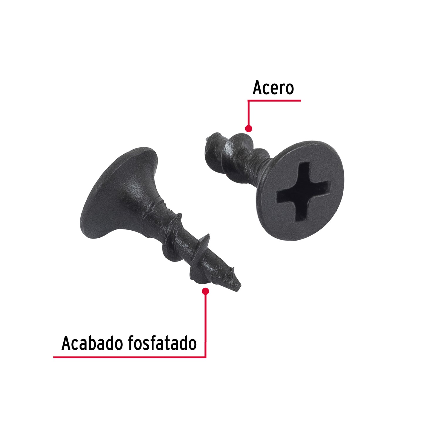 Tornillo gypsum multiusos fosfatada 6 x 1/2 pulg