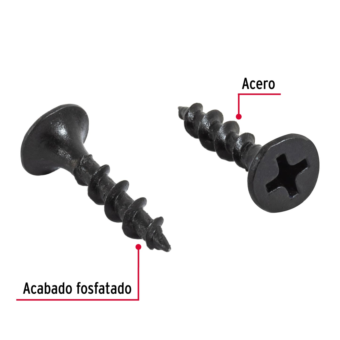 Tornillo gypsum multiusos fosfatada 6 x 3/4 pulg