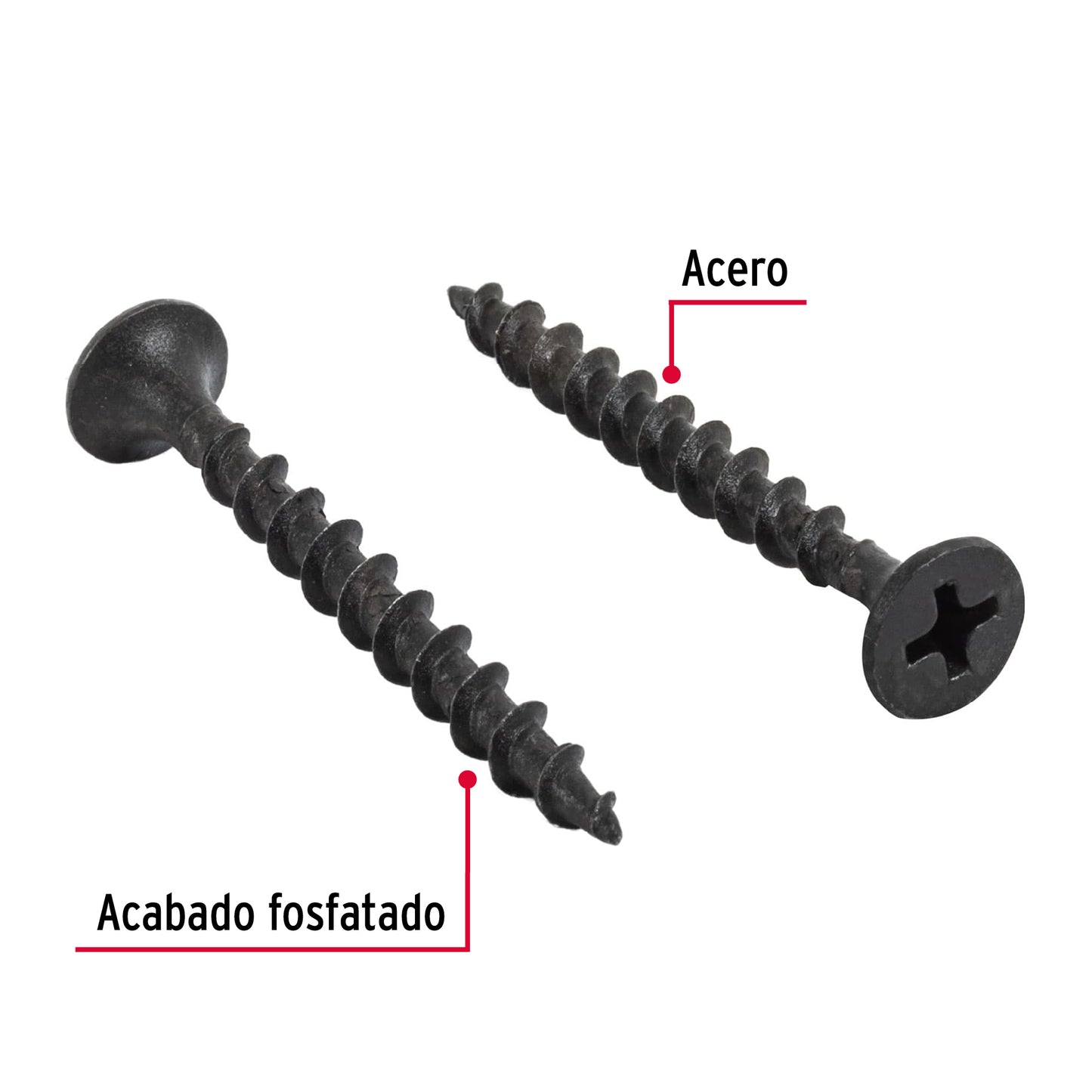 Tornillo gypsum multiusos fosfatada 6 x 1-1/2 pulg