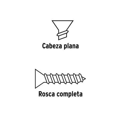 100 pijas #6 x 1-5/8"cabeza plana phillips multiusos · vista 4