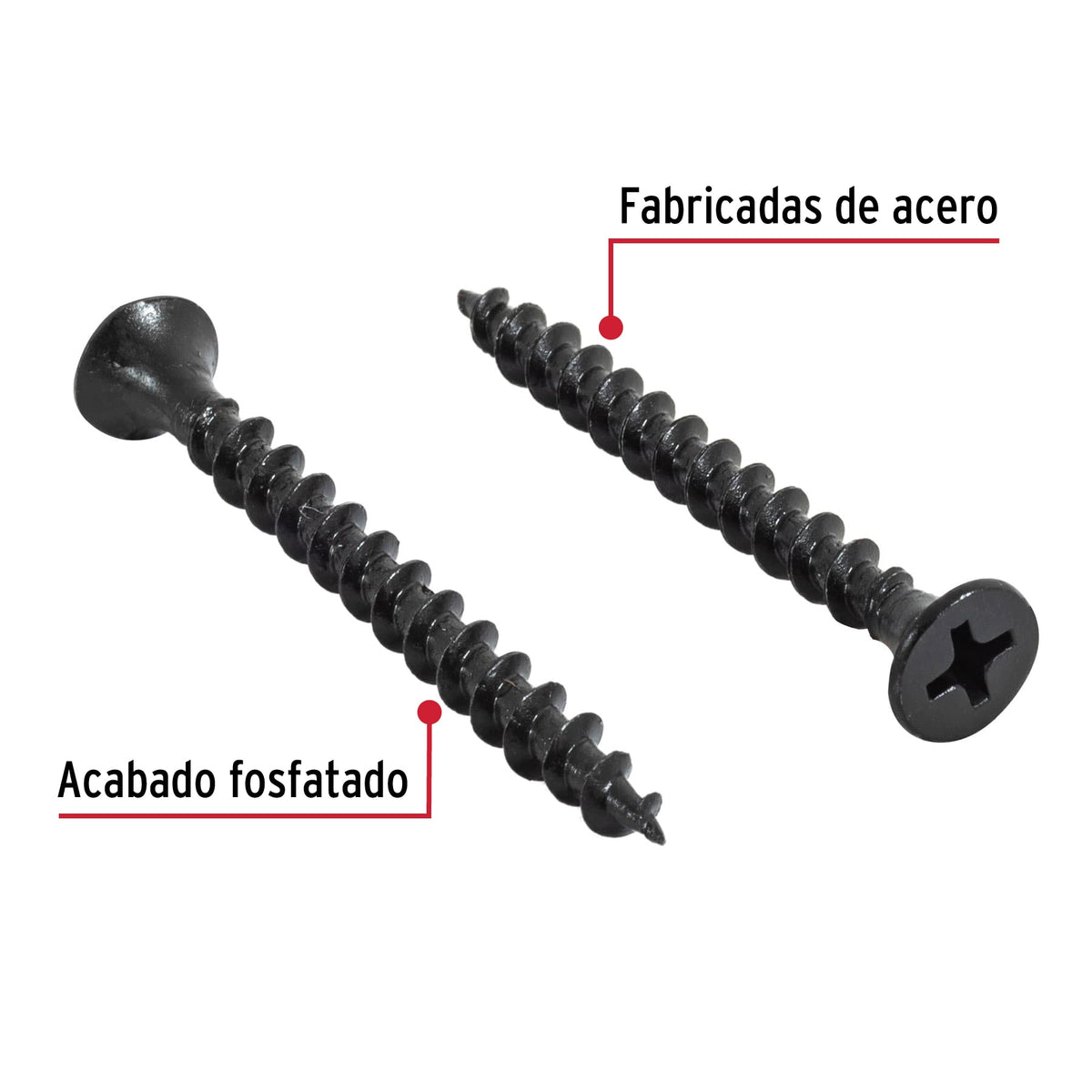 100 pijas #6 x 1-5/8"cabeza plana phillips multiusos · vista 2