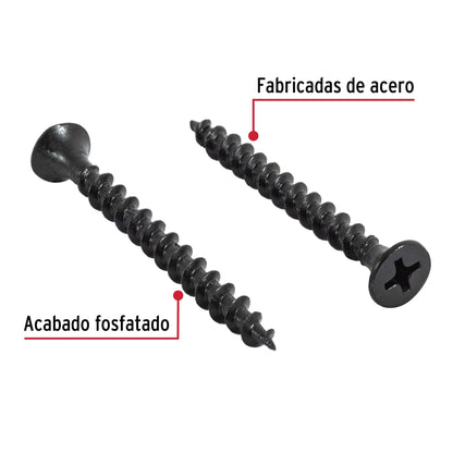 100 pijas #6 x 1-5/8"cabeza plana phillips multiusos · vista 2