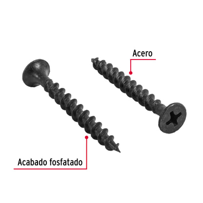 Tornillo gypsum multiusos fosfatada 8 x 1-1/2 pulg