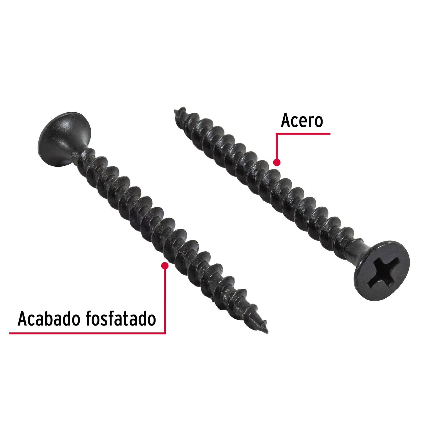 Tornillo gypsum multiusos fosfatada 8 x 2 pulg