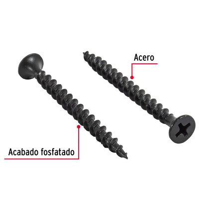 Tornillo gypsum multiusos fosfatada 8 x 2 pulg