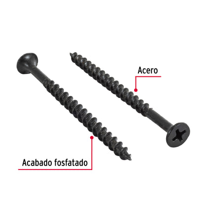 Tornillo gypsum multiusos fosfatada 8 x 2-1/2 pulg