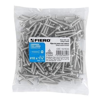 Tornillo gypsum para lamina 10 x 1-1/2 pulg