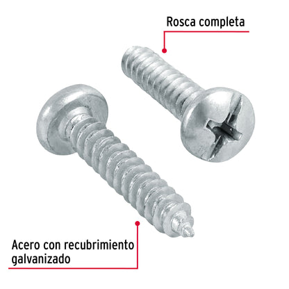 Tornillo gypsum para lamina 10 x 1 pulg