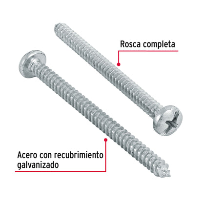 Tornillo gypsum para lamina 10 x 2-1/2 pulg