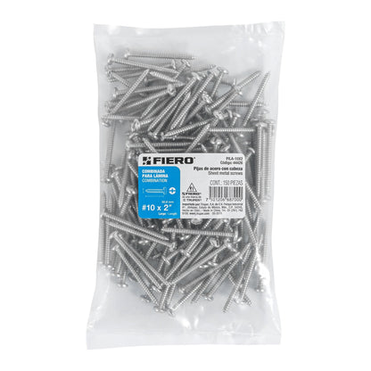 Tornillo gypsum para lamina 10 x 2 pulg