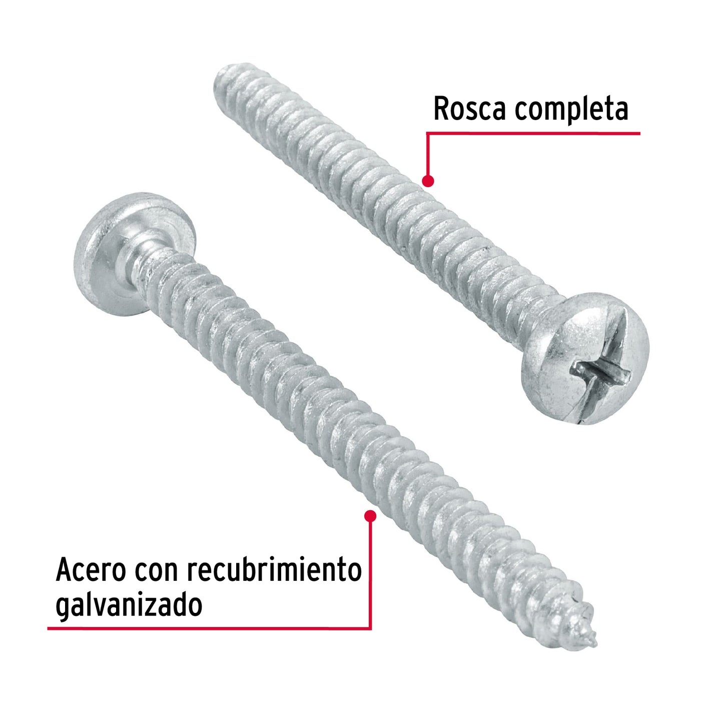 Tornillo gypsum para lamina 10 x 2 pulg