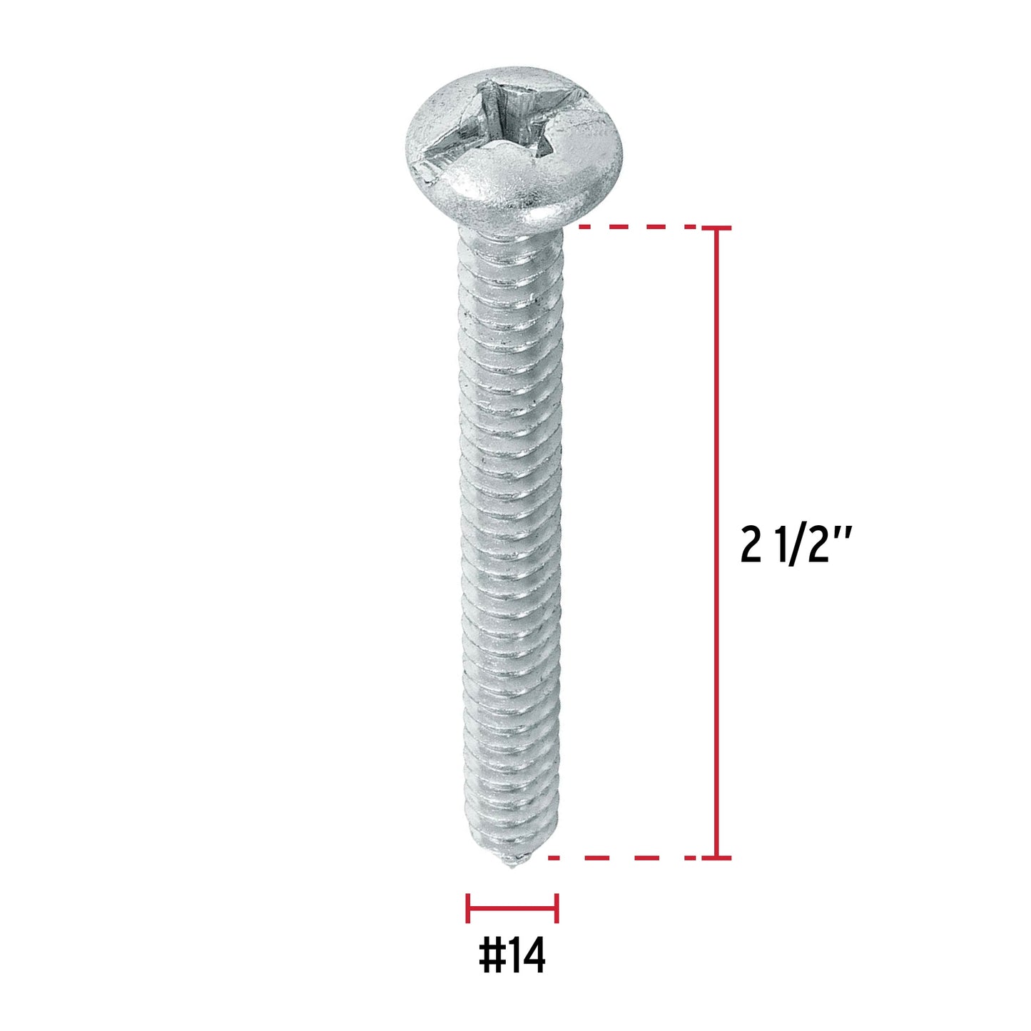 Tornillo gypsum para lamina 14 x 2-1/2 pulg