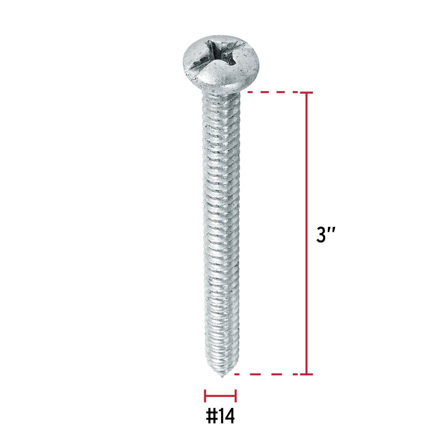 Tornillo gypsum para lamina 14 x 3 pulg