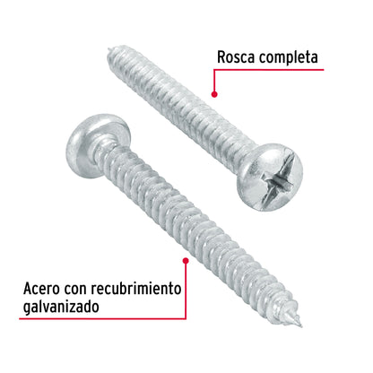 Tornillo gypsum para lamina 8 x 1-1/2 pulg