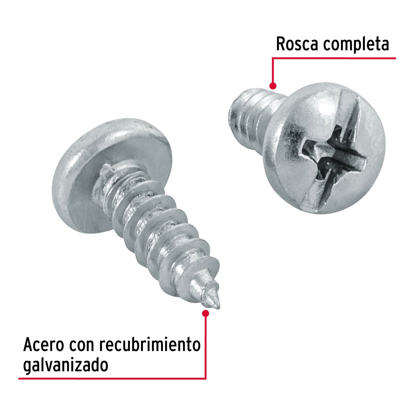 Tornillo gypsum para lamina 8 x 1/2 pulg