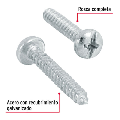 Tornillo gypsum para lamina 8 x 1 pulg