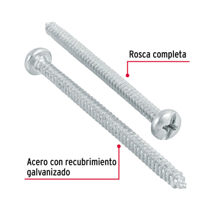 Tornillo gypsum para lamina 8 x 2-1/2 pulg