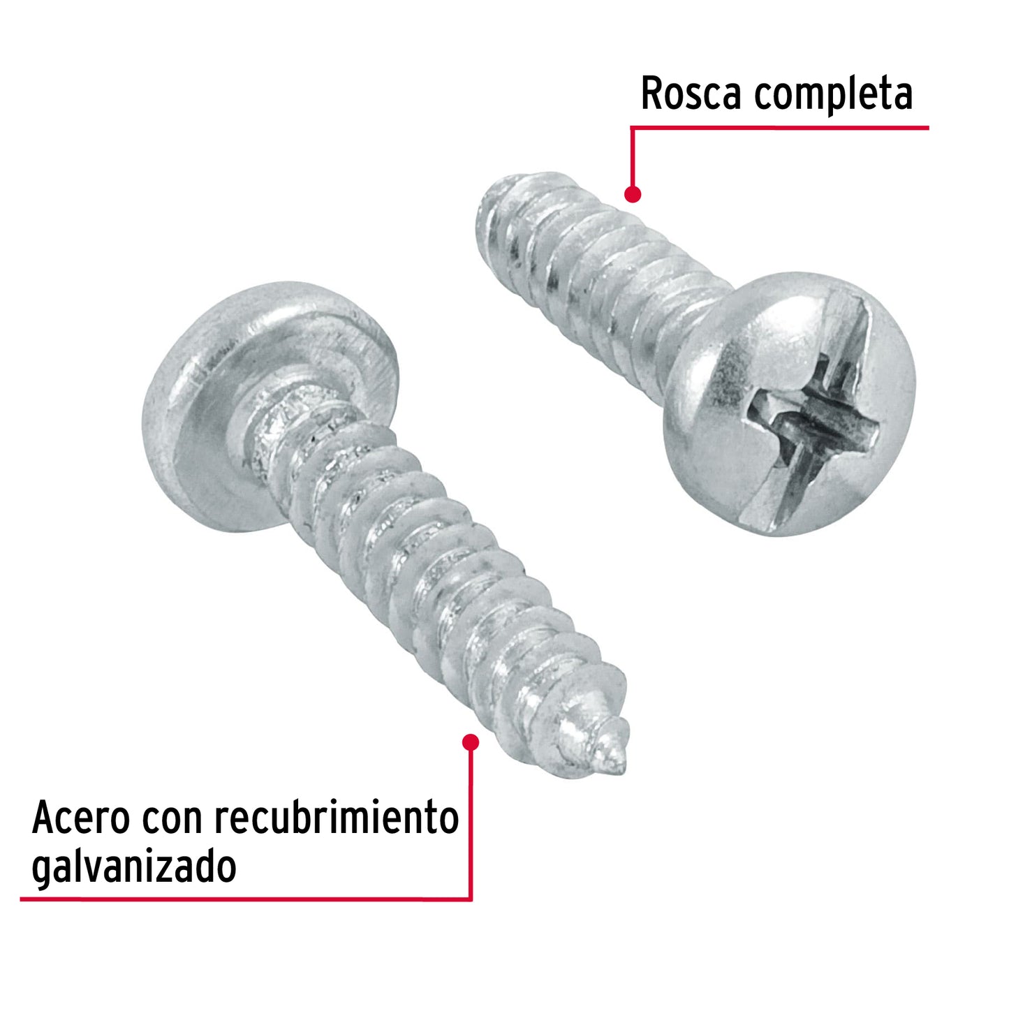 Tornillo gypsum para lamina 8 x 3/4 pulg