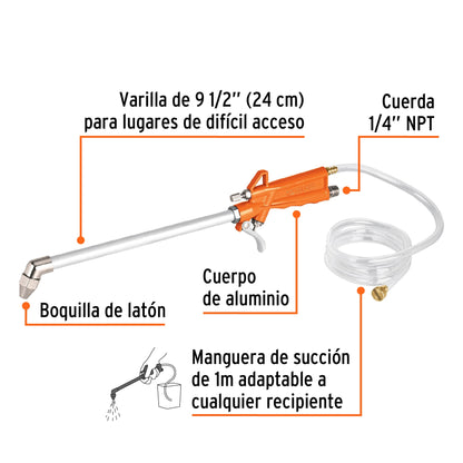 Pistola de aluminio limpieza de máquinas