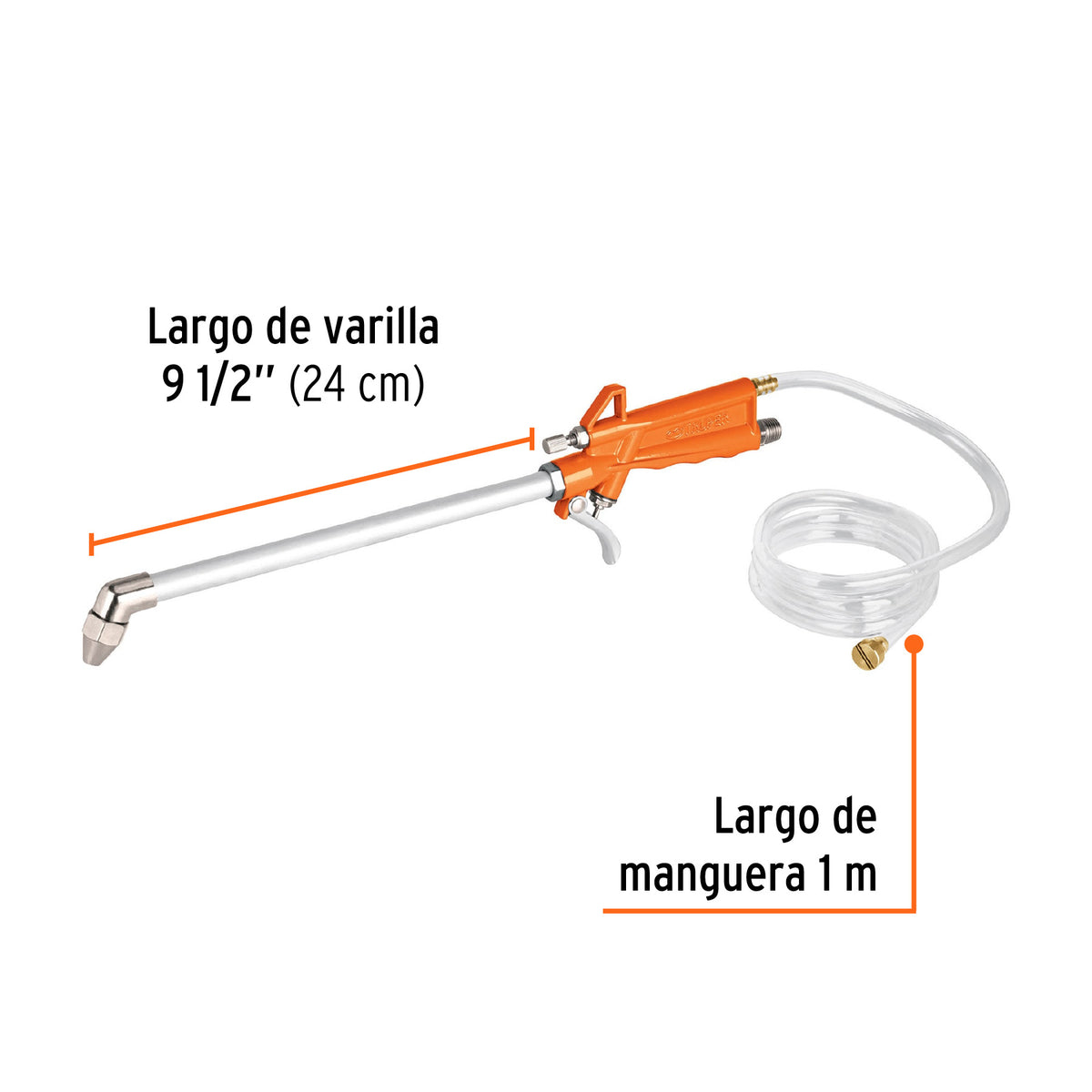 Pistola de aluminio limpieza de máquinas