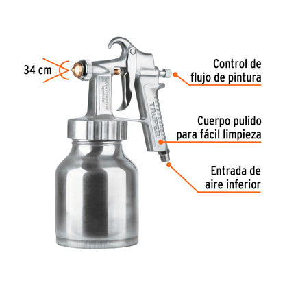 Pistola baja presión 1.5 mm entrada inferior