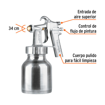 Pistola baja presión 1.5 mm entrada superior