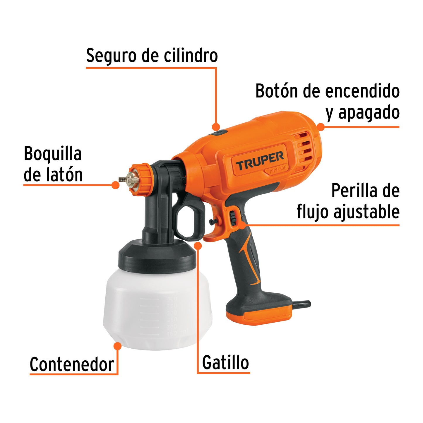 Pistola eléctrica para pintar de 330 W