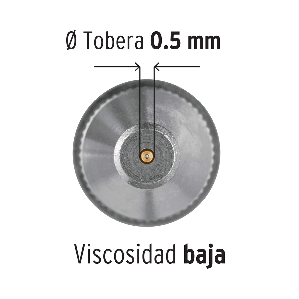 Pistola retoque LVMP 0.5 mm vaso aluminio