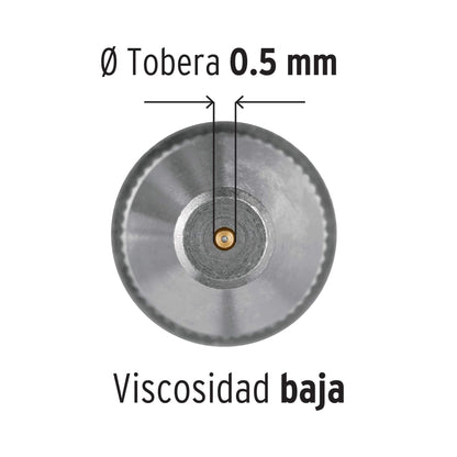 Pistola retoque LVMP 0.5 mm vaso aluminio