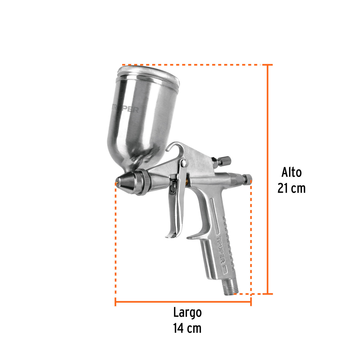 Pistola retoque LVMP 0.5 mm vaso aluminio